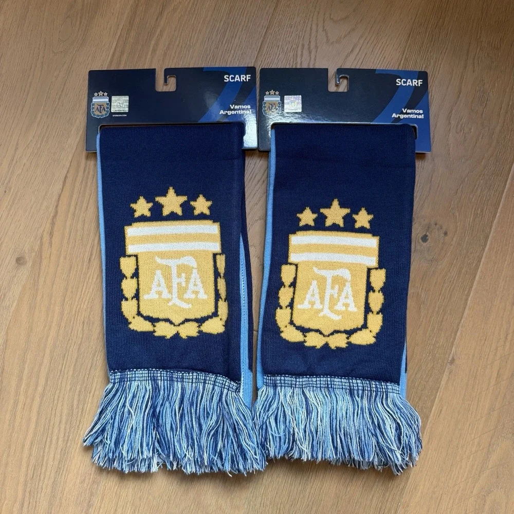 (2) AFA Argentine Football Association Soccer Scarf Vamos Argentina #10 MESSI